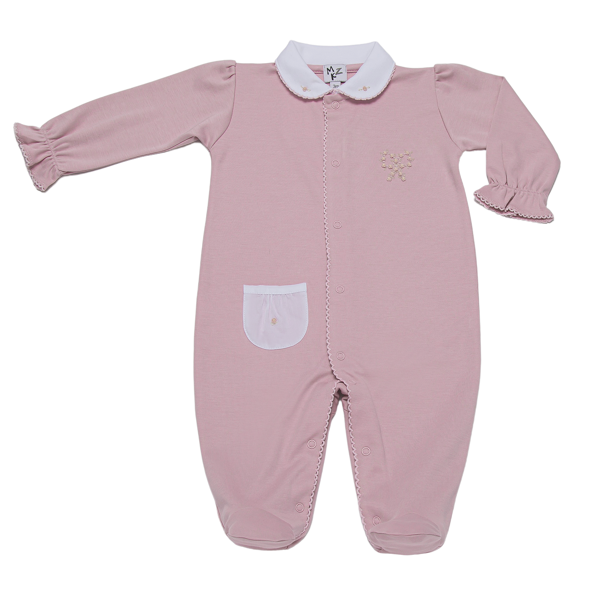 Baby Pink Heart Pocket Pima Open Front Jumpsuit – Kidslik Mix